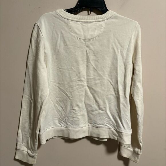 Tory Burch Embroidered Scribble Doodle Graphic Floral Sweater- Size Small - Picture 4 of 10